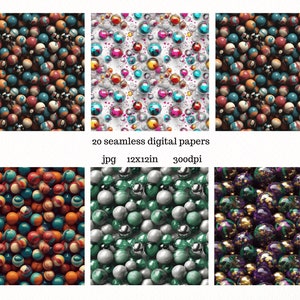 Marbles Colorful Seamless Digital Papers Printable Paper Digital Paper ...