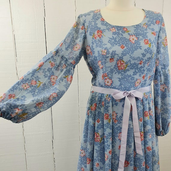 Vintage 70s Floral Dress Cottagecore Country Size… - image 2