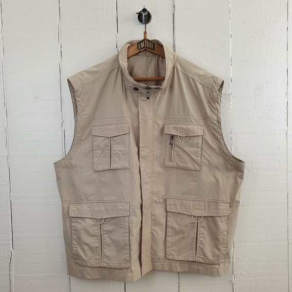 Vintage XXXL Size Khaki Waterproof Damart Gilet Sleeveless Fishing Shooting  Jacket Lightweight Gilet Breathable Lining Sports Clothing 