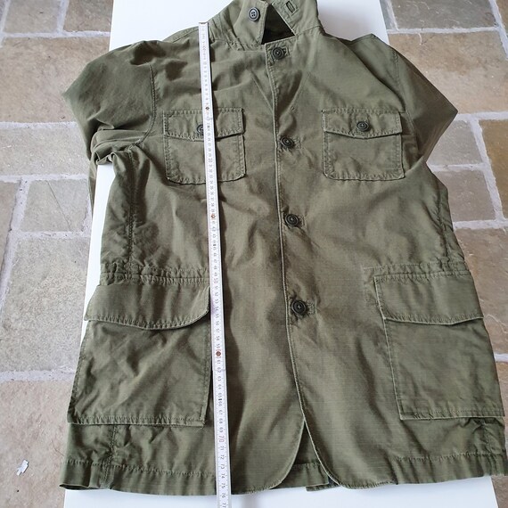 Vintage Green Size M Army Style Canvas Cotton Jac… - image 10