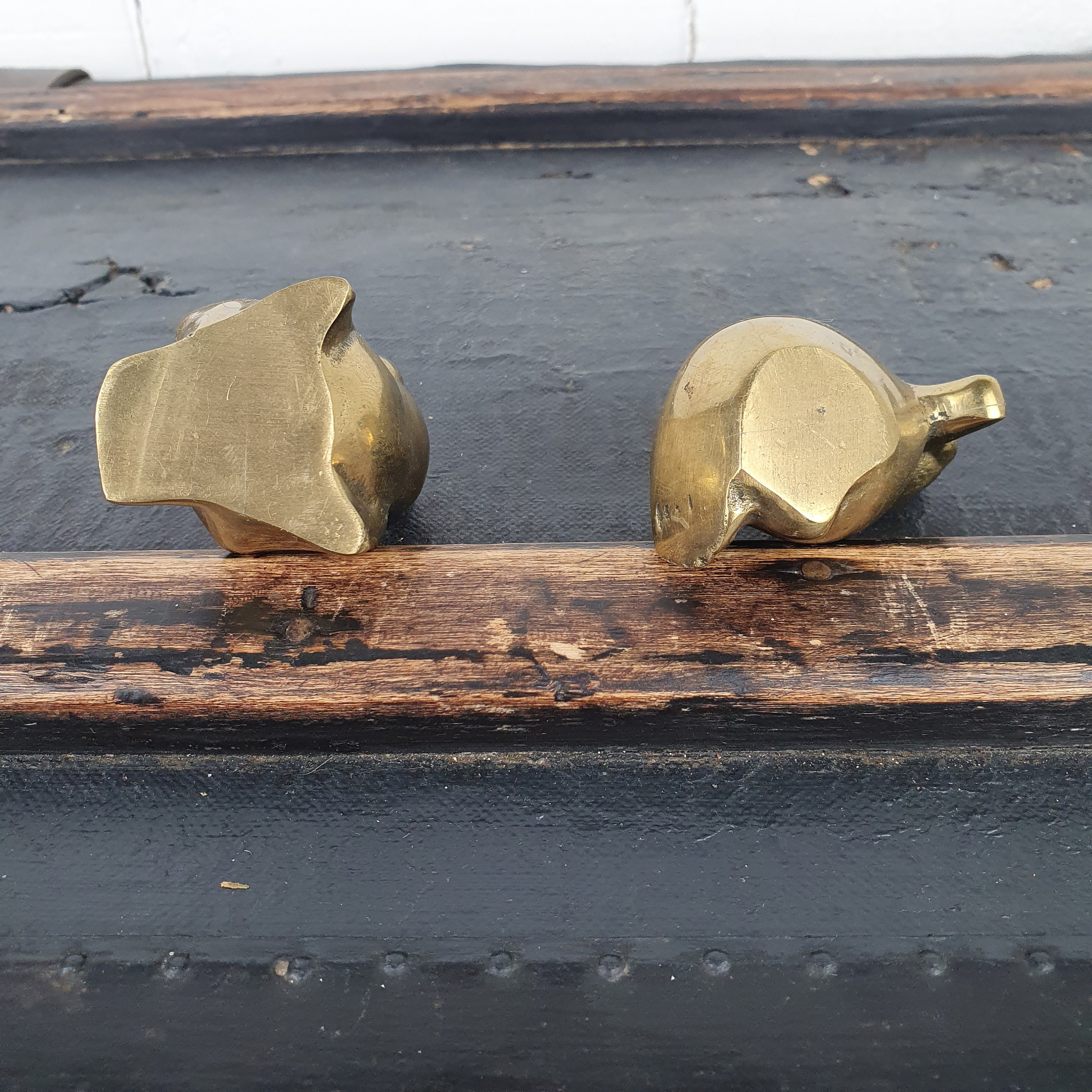 Brass Frogs Vintage Frog Ornaments Collectibles 1980s Shelf Etsy