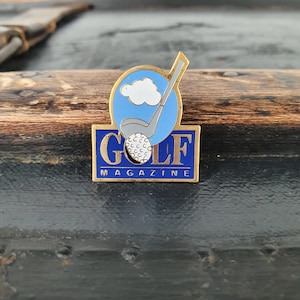 Golf Pin Vintage Golf Badge Golf Club Enamel Brooch Golfing Gift Hobby Sport Golf Collectible