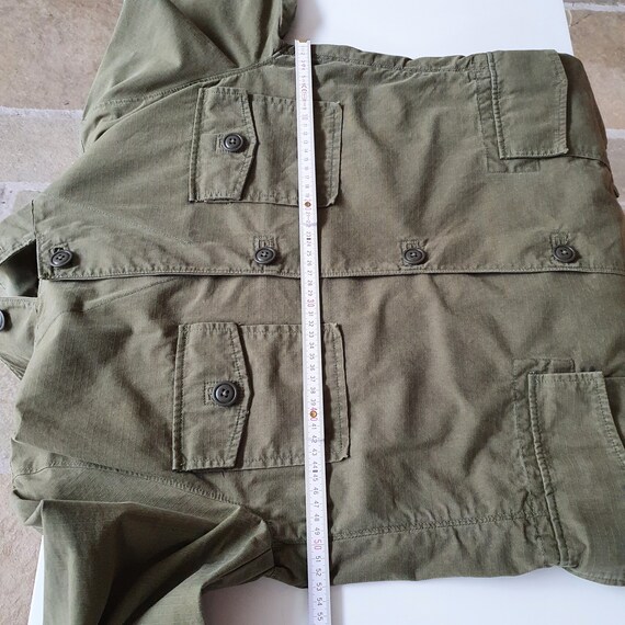 Vintage Green Size M Army Style Canvas Cotton Jac… - image 9