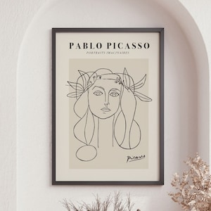 Pablo Picasso, Head of a Women, Wall Art, Surrealism, Minimalist Poster, Ideal Gift, Vintage Art, Exhibition Poster, Living Room, Home Decor