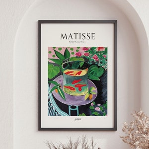 Henri Matisse Exhibition Poster, Goldfish, Classic Matisse Art Print, Vintage Poster, Wall Art Decor, Gift Idea