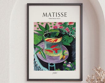 Henri Matisse Exhibition Poster, Goldfish, Classic Matisse Art Print, Vintage Poster, Wall Art Decor, Gift Idea