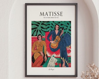 Matisse Poster Print, La Musique, Wall Art, Minimalist Poster, Ideal Gift, Living Room, Home Decor