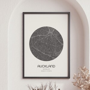 Auckland Map Prints, World City Map, Map Wall Art, Large Map, Modern Map Print
