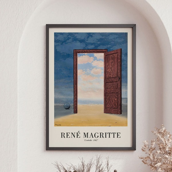 Rene Magritte Poster, L'embellie 1962, Rene Magritte Art Print, Surrealist Art Print, Moderne Kunst Geschenkidee