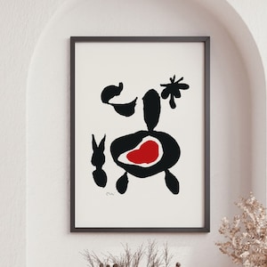 Joan Miro, Study for the Cover of the Catalogue, Premium Posters, Miro Painting, Miro lithograph, Exhibition Poster, Office Decor