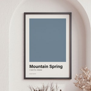 Mountain Spring Color Poster Print, Color Art, Pastel Gallery Wall Print, Neutral Decor, Minimalist Poster, Home Decor, Living Room