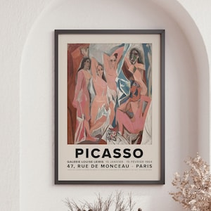 Pablo Picasso Print, Les Demoiselles d&#39;Avignon, Cubism Art, Le Cubisme Poster Print, Cubism Art, Picasso Exhibition, High Quality Print