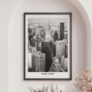New York City Poster, Travel Poster, New York Photo, NYC Black and White Poster, Gallery Wall, Minimal Decor