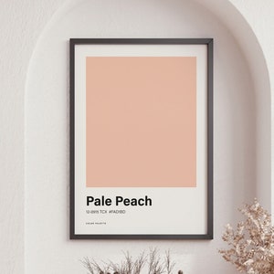Pale Peach Color Poster Print, Great Color Scheme, Minimalistic Design, Trending Colour Print, Nordic Poster Art, Complementary Wall Poster