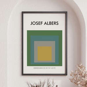 Albers Wall Art, Homage to the Square Series, Aesthetic Poster, Geometric Art, Abstract Poster, Minimalistic Art, Wall Art, Ideal Gift image 1