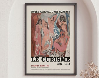 Picasso Vintage, Le Cubisme Poster, Museum of Modern Art, Home Decor, High Quality Print
