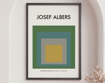 Albers Wall Art, Homage to the Square Series, Aesthetic Poster, Geometric Art, Abstract Poster, Minimalistic Art, Wall Art, Ideal Gift