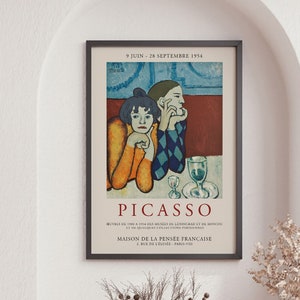 Picasso Exhibition Poster, Vintage Print, Art Print, Bedroom Art, Gift Idea, Paris 1914