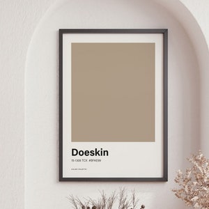 Doeskin Color Poster Print, Color Art, Pastel Gallery Wall Print, Neutral Decor, Boho Wall Art, Minimalist Poster, Home Decor, Living Room