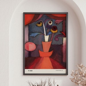 Paul Klee Art Poster, Autumn Flower 1922, Abstract Print, Modern Art Print, Exhibition Poster