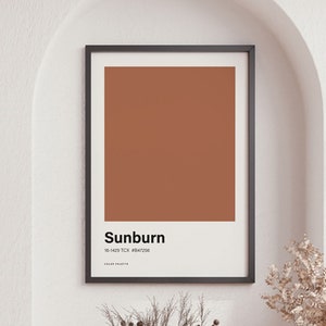 Sunburn Color Poster Print, Color Art, Pastel Gallery Wall Print, Neutral Decor, Boho Wall Art, Minimalist Poster, Home Decor, Living Room