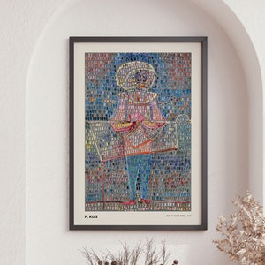 Klee Color Mosaics, Exhibition Poster, Boy in Fancy Dress 1931, Colorful Art, Museum Exhibition