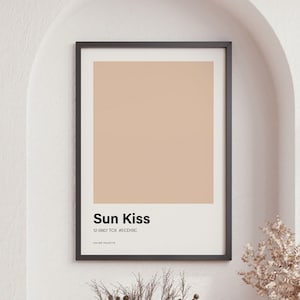 Sun Kiss Color Poster Print, Color Art, Pastel Gallery Wall Print, Neutral Decor, Boho Wall Art, Minimalist Poster, Home Decor, Living Room