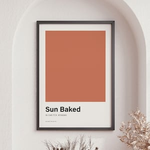 Sun Baked Color Poster Print, Color Art, Pastel Gallery Wall Print, Neutral Decor, Boho Wall Art, Minimalist Poster, Home Decor, Living Room