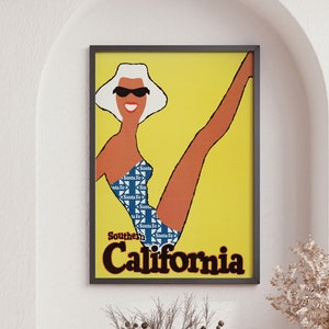 California Travel Poster Print, California Travel Print, California Wall Art