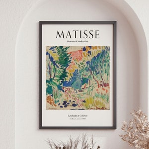 Poster Matisse, Paesaggio a Collioure 1905, Museo d&#39;Arte Moderna, Regalo Ideale, Soggiorno, Oggettistica per la casa