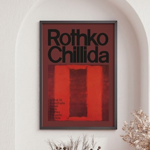 Mark Rothko Eduardo Chillida Poster Print, Rothko Chillida Exhibition Poster 1962, Rothko Vintage Art, Mid Century Modern Art