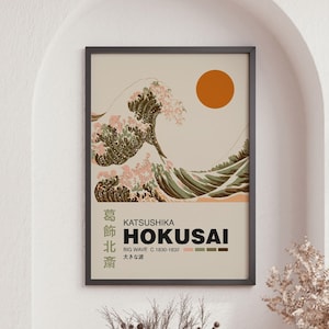 Katsushika Hokusai Exhibition Poster, The Big Wave, Japanese Poster, Japanese Art, Wall Art Decor, Gift Idea