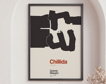 Eduardo Chillida, Galerie Maeght Exhibition Poster, Abstract Painting, Wall Art, Home Gallery Wall Decor, Multiple Sizes