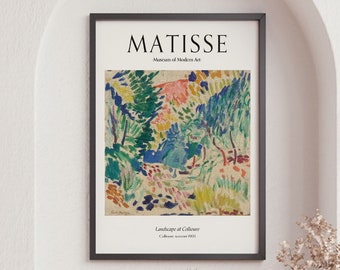 Matisse Poster, Landscape at Collioure 1905, Museum of Modern Art, Ideal Gift, Living Room, Home Decor