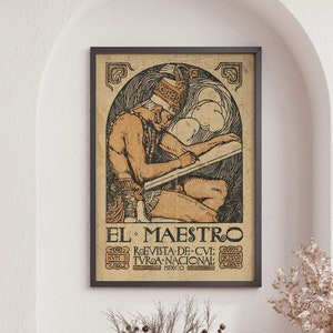 Mexican Exhibition Art Poster, Mexican Print, Latin American Decor, Mexico Travel Art
