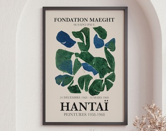 Simon Hantai Print, Boho Home Decor, Abstract Painting, Museum Lithographic Art, Mid Century Inspired