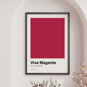 Viva Magenta Print, Color of the Year 2023, Modern Wall Art, Living Room Decor