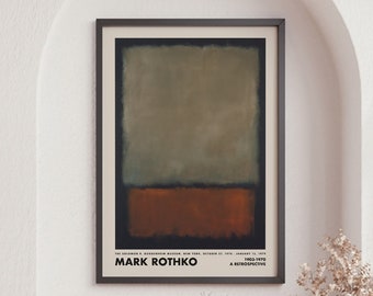 Mark Rothko Poster, Minimalist Painting, Museum Wal Art, Office Decor, High Quality Print