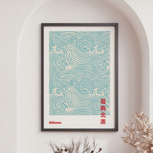 The Silent Dance of Waves, Japanese Waves, Hokusai Print, Japanese Art Print, Vintage Japanese Print