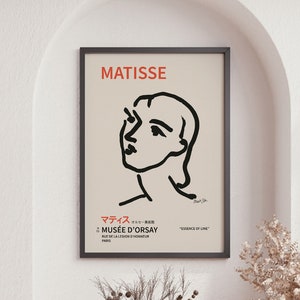 Henri Matisse, Nadia Poster, One Line Art, Wall Art, Matisse Exhibition Poster