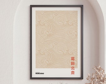 Japanese Waves, Hokusai Print, Japanese Art Print, Vintage Japanese Print