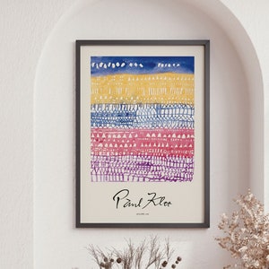 Paul Klee Vintage Poster, Old City 1928, Abstract Art Painting, Living Room Poster