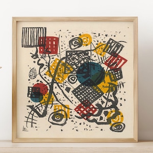Kandinsky Bauhaus Kunstdruck: Abstraktes geometrisches expressionistisches Bild