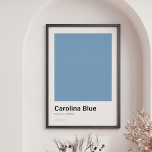 Carolina Blue Color Poster Print, Living Room, Minimalist Art, Trending Colour Print, Nordic Poster Art, Gift Ideas