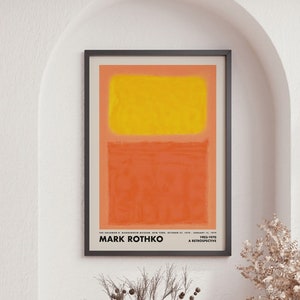 Mark Rothko Poster, Rothko Reproduction Poster, Museum Wal Art, Wall Decor, High Quality Print, Large Sizes