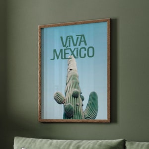 Mexico Art Poster Mexico Wall Art Mexico Travel Poster Mexican Poster Viva Mexico Print