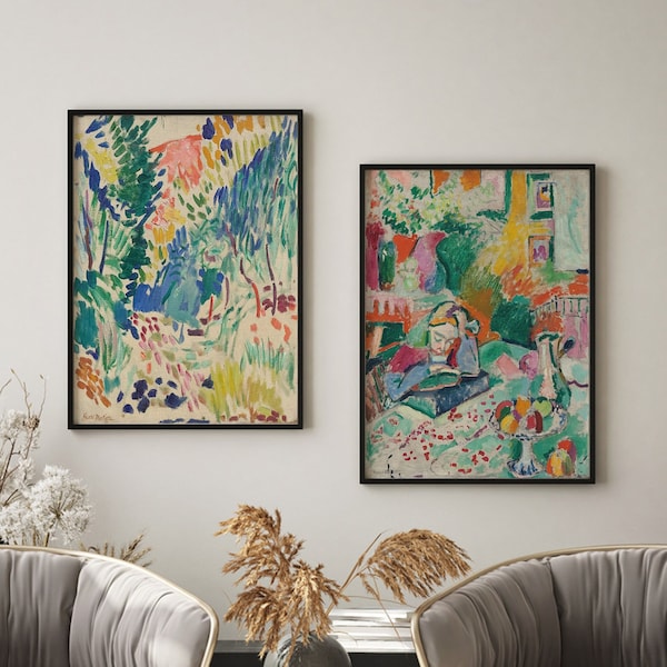 Henri Matisse Set of 2 Art Posters, Wall Art Decor, Multiple Sizes