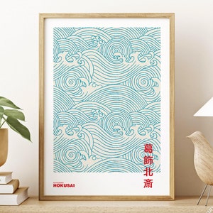 The Silent Dance of Waves, Japanese Waves, Hokusai Print, Japanese Art Print, Vintage Japanese Print