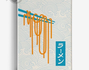 Japanese Ramen Poster, Noodle Art Print
