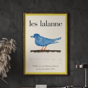 Les Lalanne Exhibition Poster Paris, Cnac Exhibit 1975, Mid Century Modern, Wall Art, Vintage Poster, Museum Poster